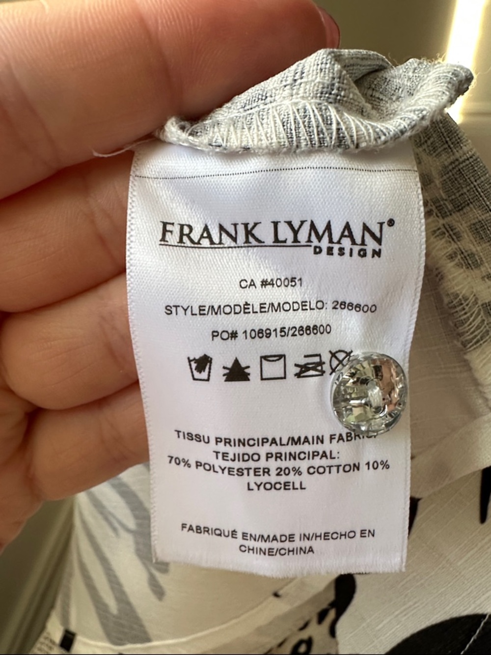 FRANK LYMAN Leopard & Typography Collared Shirt Sparkle Glam Unique Maximal XL - Picture 10 of 10